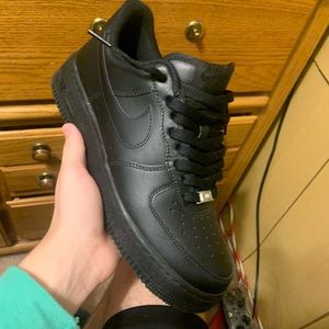 Black air force 1s size 9 mens nikes